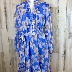 #74
Joie Floral  Blue and White Women's Dress.